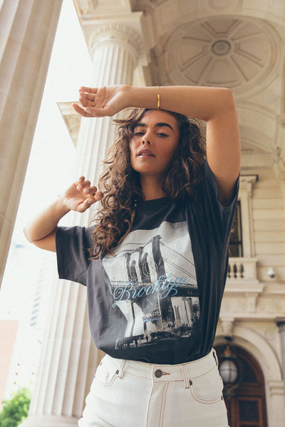 EVE BASIC MONOGRAM TEE - BLACK main image 0