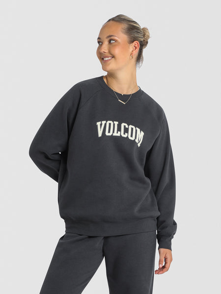 Volcom Get More Crew Washed Black | Shine On NZ