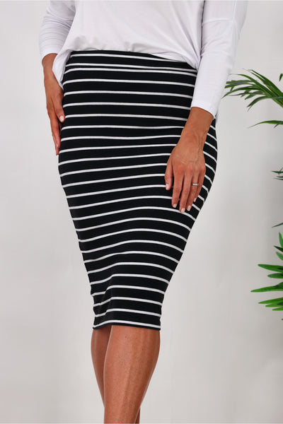 Black and white 2025 striped skirt nz