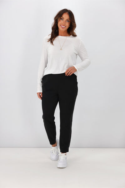 Betty Basics Lindsay Jogger Black Shine On NZ