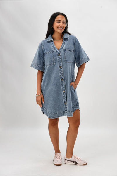 denim boxy dress in essex wash Madewell Denim Boxy Dress in Essex Wash