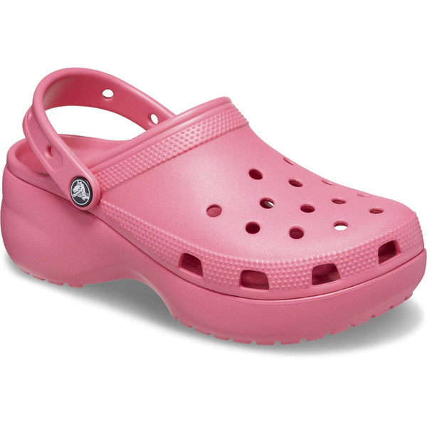 light pink platform crocs