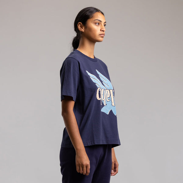 Ilabb Racing Bird Heritage Block Tee Washed Navy | Shine On NZ