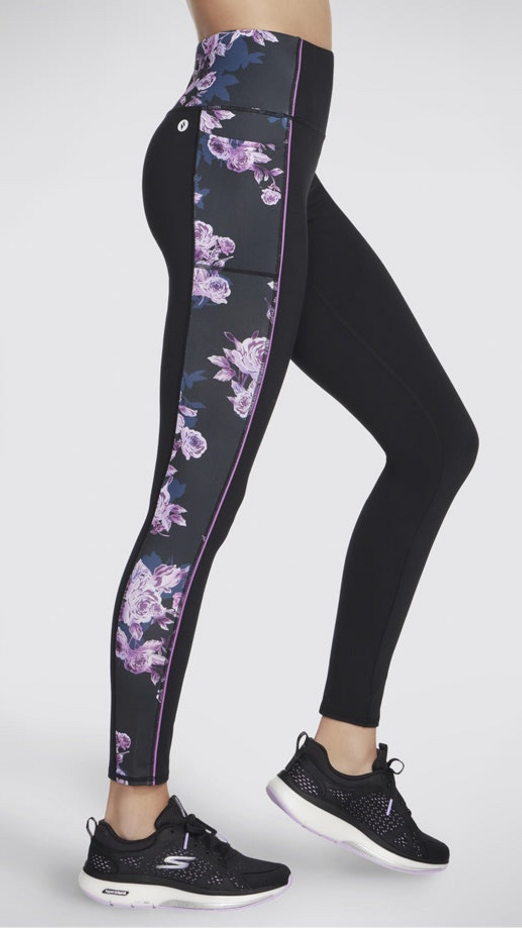 Skechers Black Printed Leggings