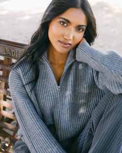 All About Eve Bridie Knit Zip Through Charcoal | Shine On NZ