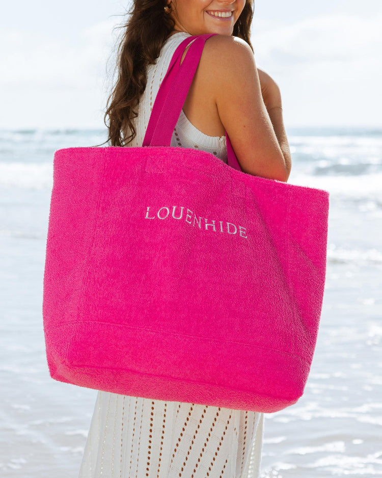 Pink cheap beach tote