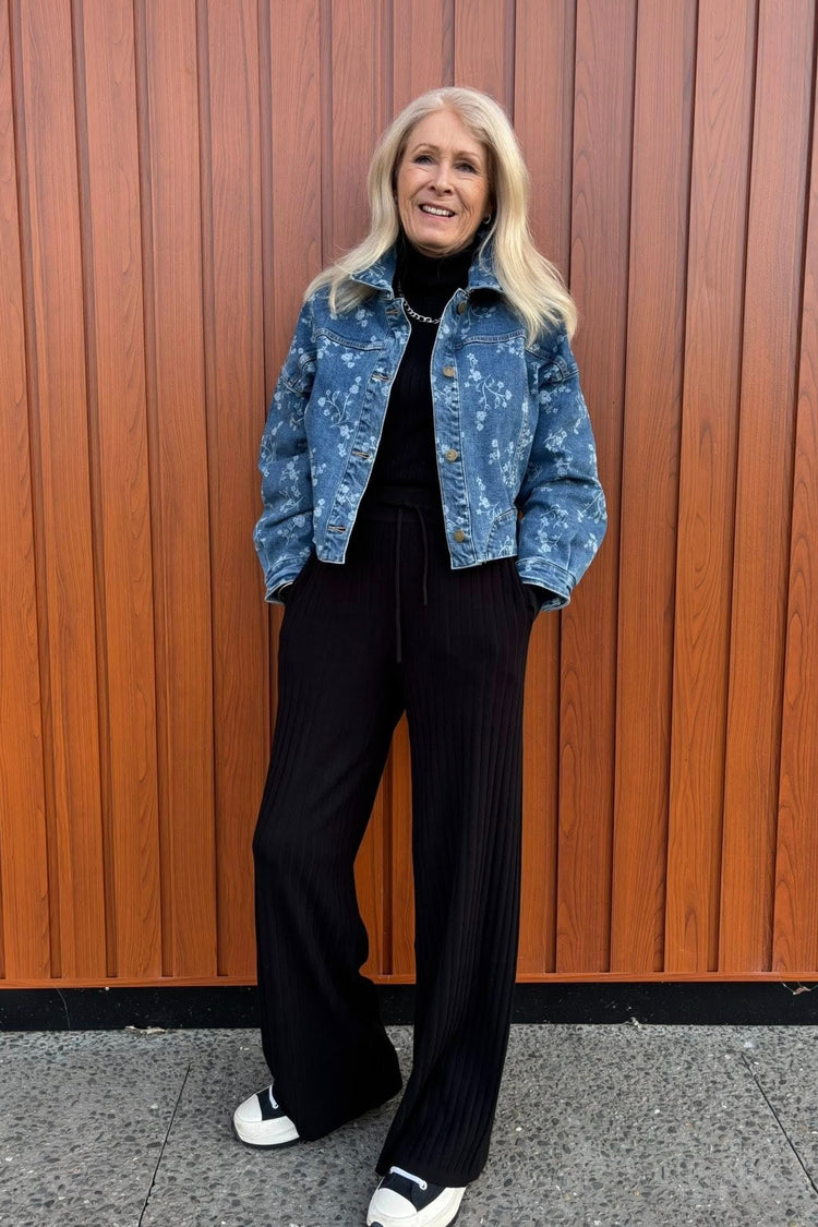 Shine On Label Sarcodia Rib Knit Pant Black | Shine On NZ