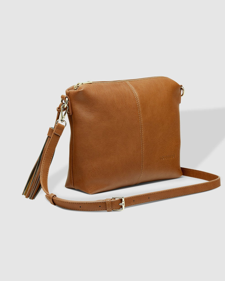 Louenhide Daisy Stripe Crossbody Bag Tan Shine On NZ