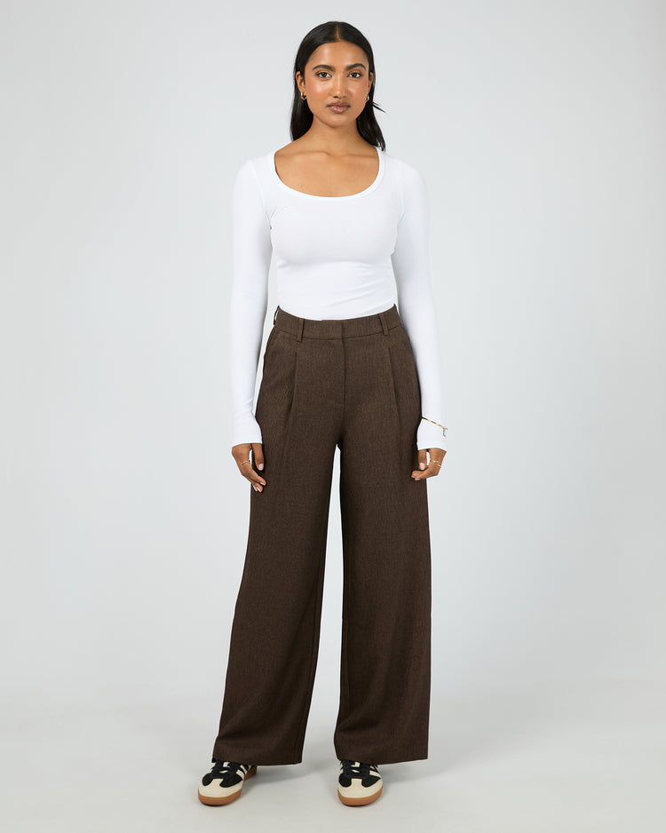 MARNO Romy pants ブラウン All About Eve Romy Wide Leg Pant Brown | Shine On NZ