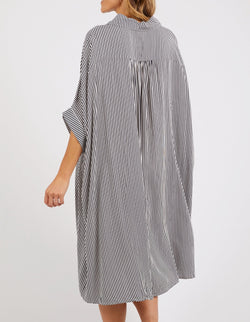 Elm Luna Dress Navy White Stripe Shine On NZ