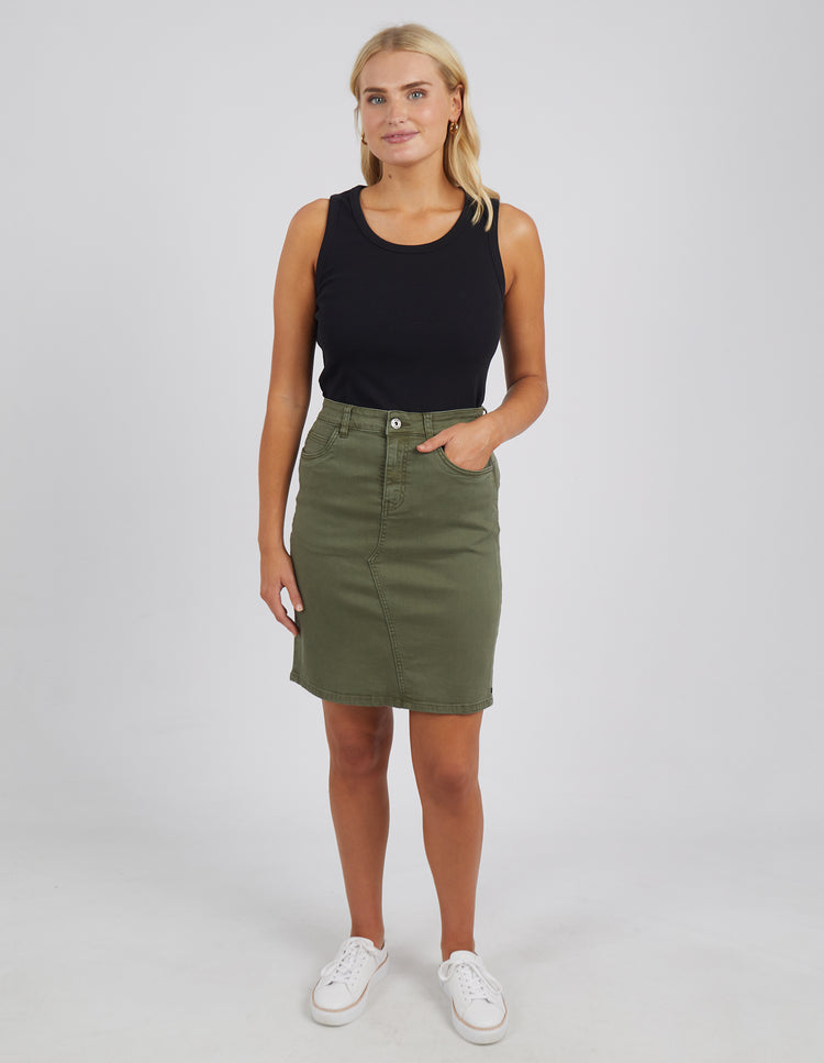 Khaki Cargo Pocket Mini Denim Skirt | Denim | PrettyLittleThing USA