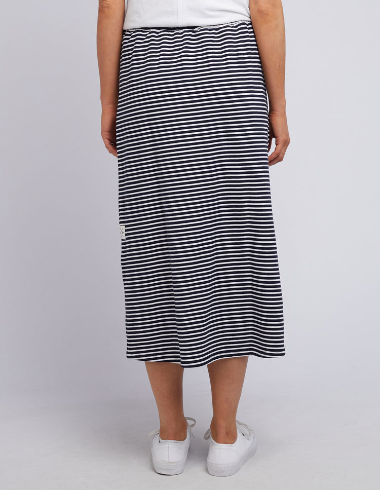 Elm Travel Skirt Navy White Stripe Shine On NZ