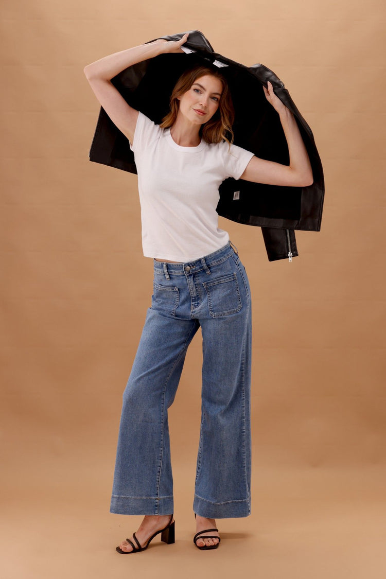 Wakee Lizzy Jean Washed Blue | Shine On NZ