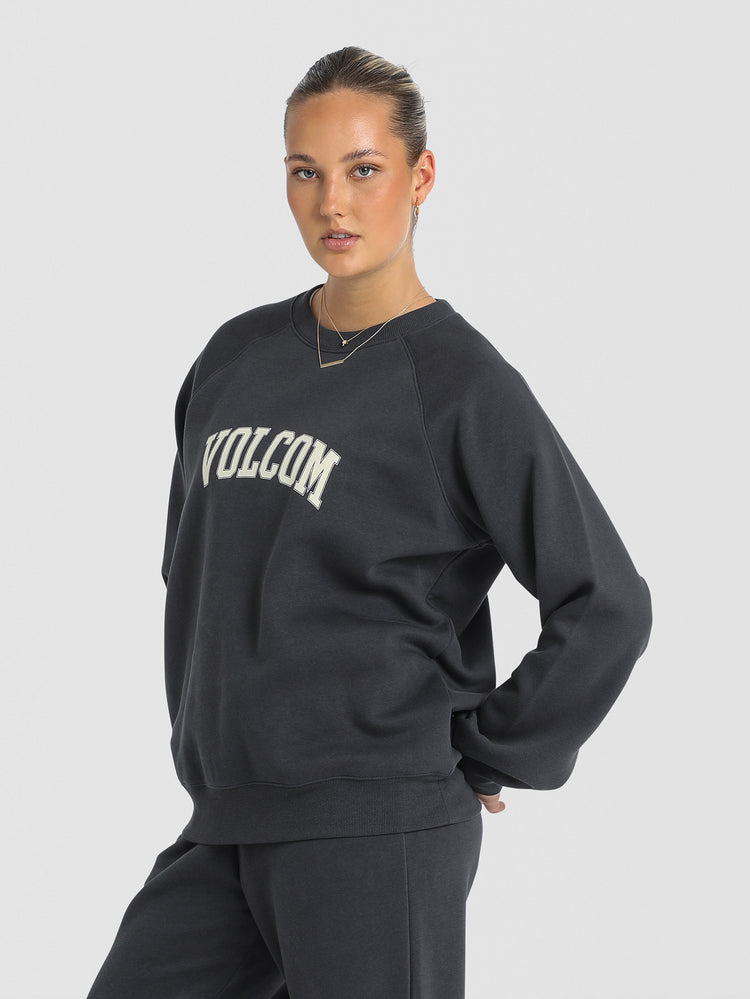 Volcom Get More Crew Washed Black | Shine On NZ