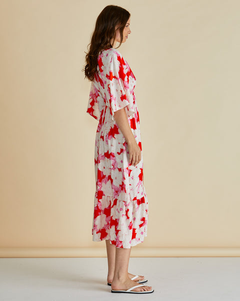 BYIC - Gigiic Dress A23706 - rfp Red Flower Print main image 1