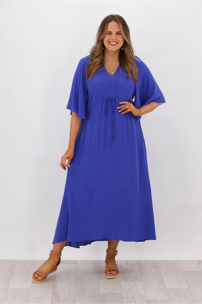 Betty Basics Saint Lucia Dress Deco Blue | Shine On NZ