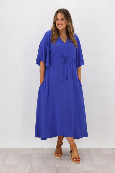 Betty Basics Saint Lucia Dress Deco Blue | Shine On NZ