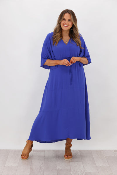 Betty Basics Saint Lucia Dress Deco Blue | Shine On NZ