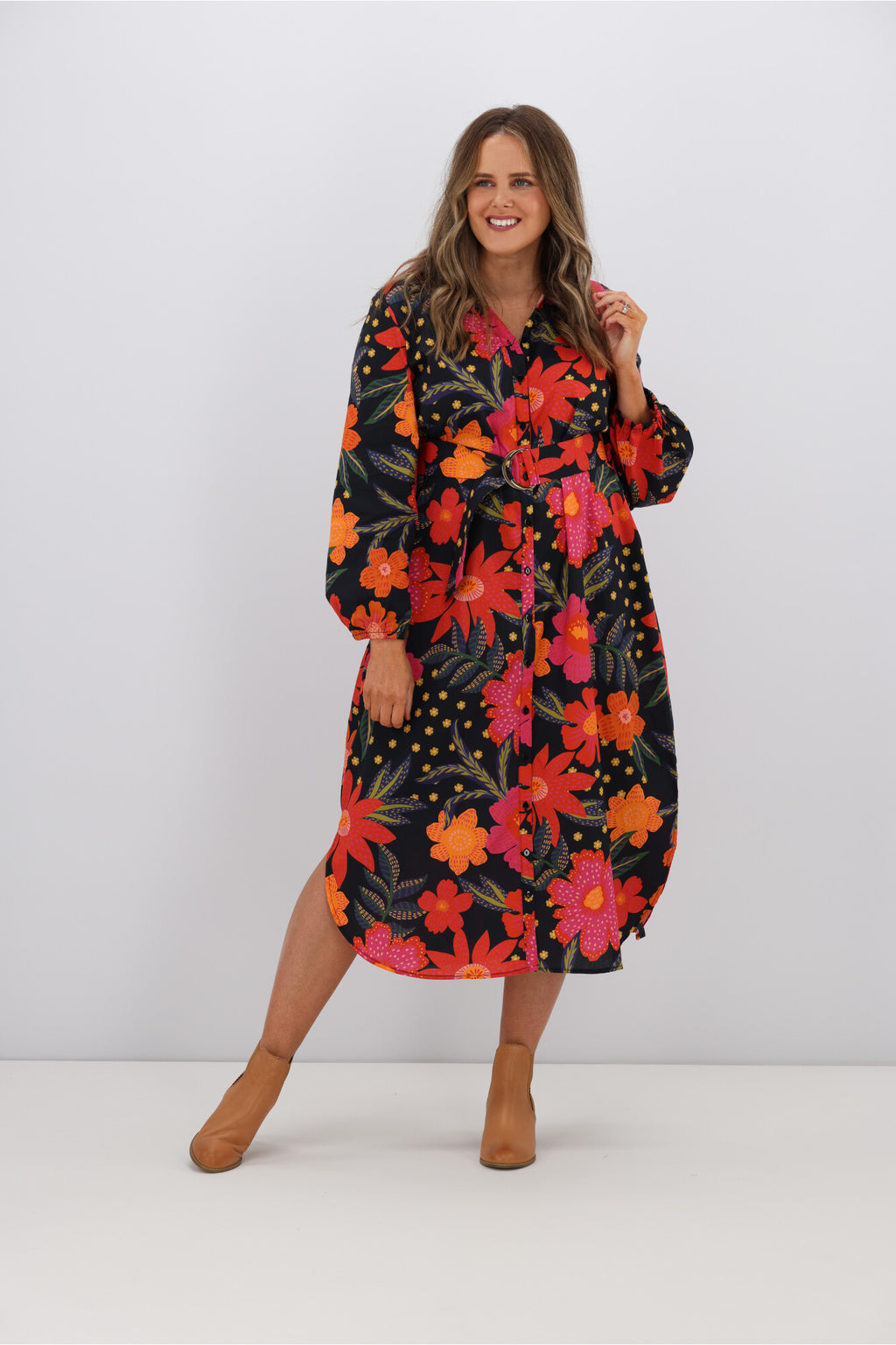 Floral midi dress australia best sale