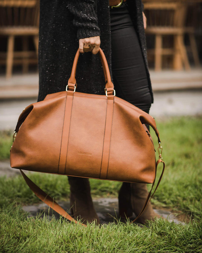 Tan overnight outlet bag