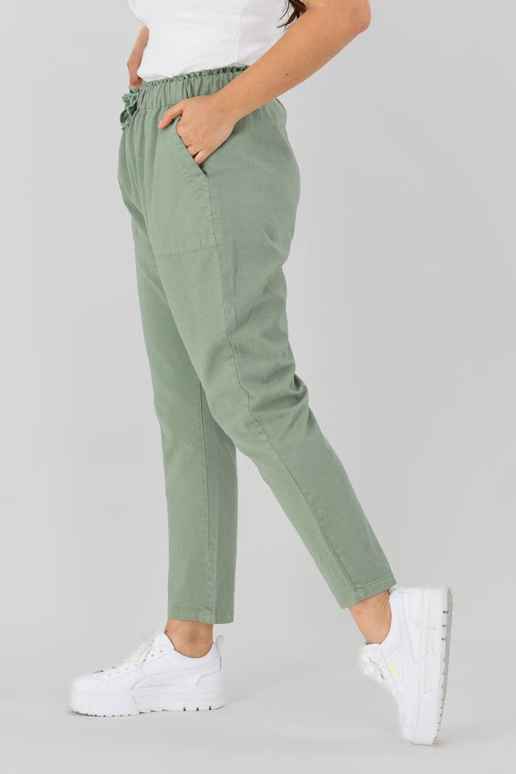 liverpool Anita Womens Skinny Olive Stretchy Pants Size 10/30 EUC