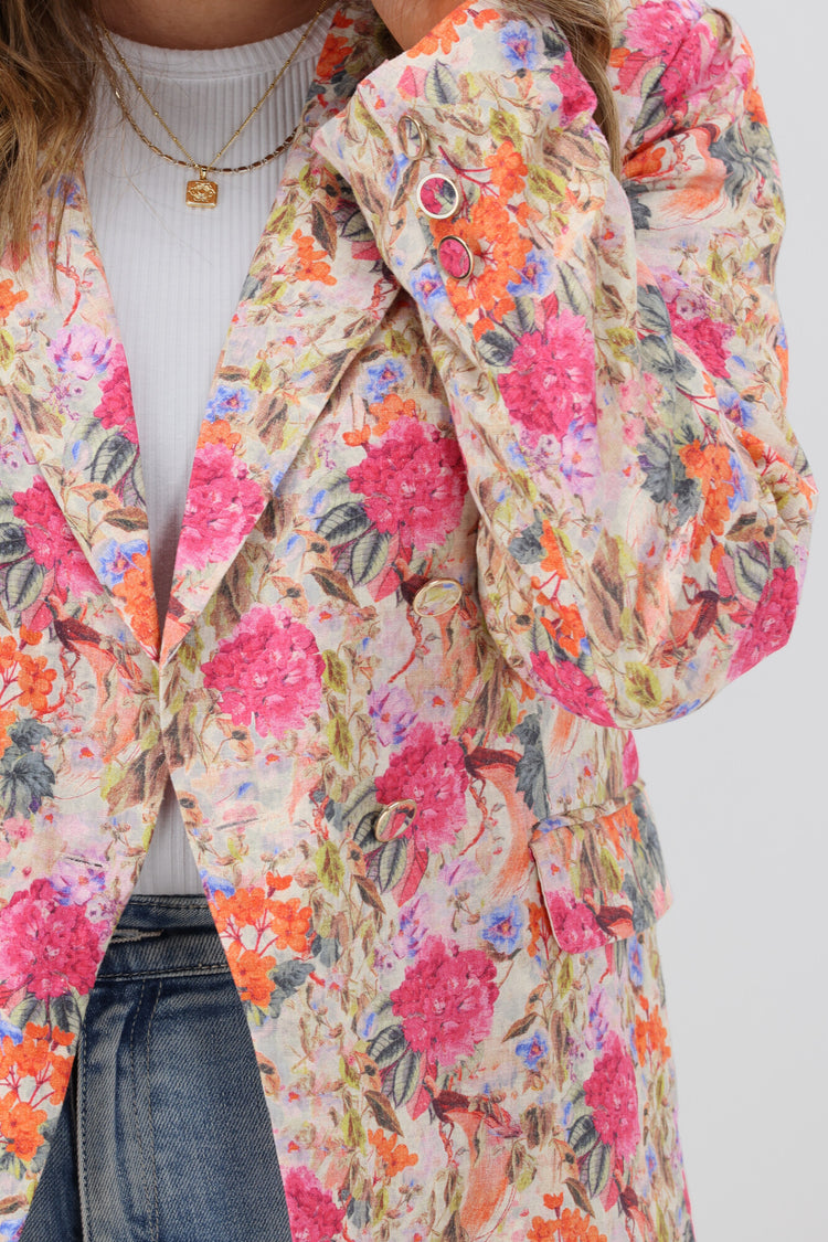Topshop outlet floral blazer