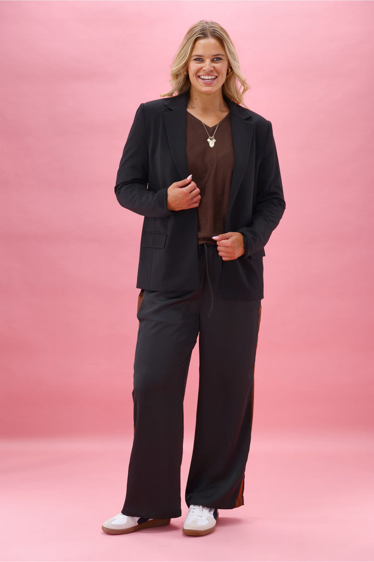 Gloss The Label Jasmin Ponte Blazer Black | Shine On NZ