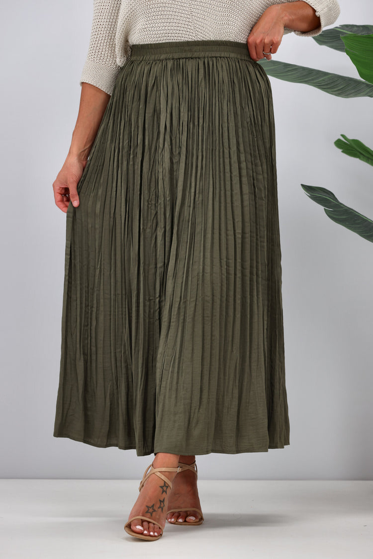新品未使用　My weakness Skirt Jane グリーン オーガニックコットンロングスカート(グラスグリーン