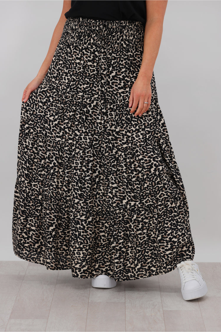 New U Collection Leopard Maxi Skirt | Shine On NZ