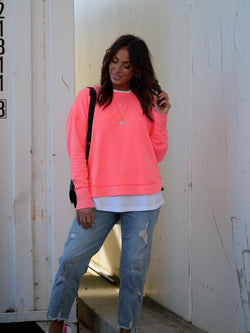 Foxwood Simplified Crew Neon Pink | Shine On NZ