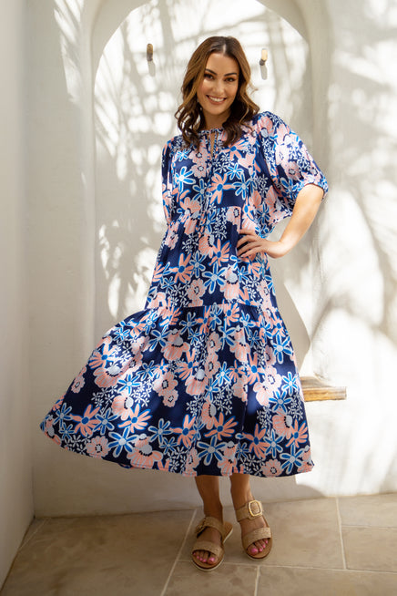 PQ Collection Roamer Midi Dress Floral Harvest