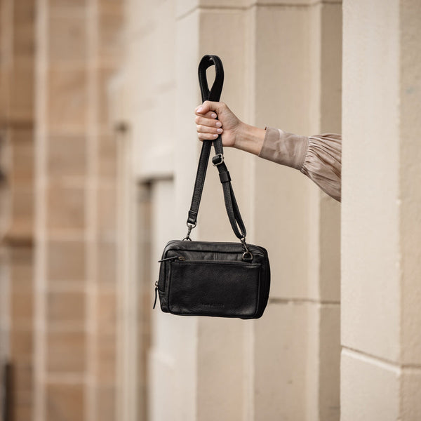 Rule Of Three Andree Bag Pebbled Black Leoaprd | Shine On NZ