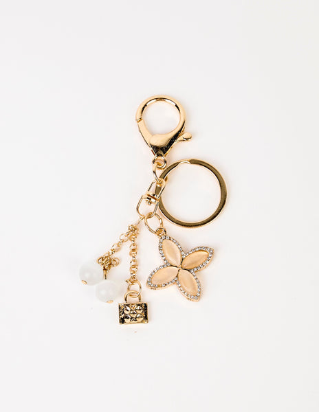 Stella + Gemma Keychain Flower Gold | Shine On NZ