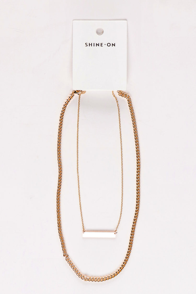 Gold bar sale necklace nz