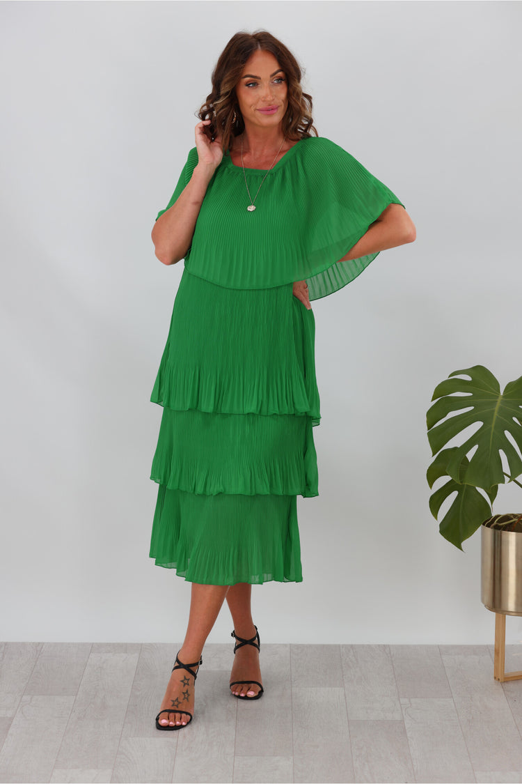 Pleated hotsell layered dress