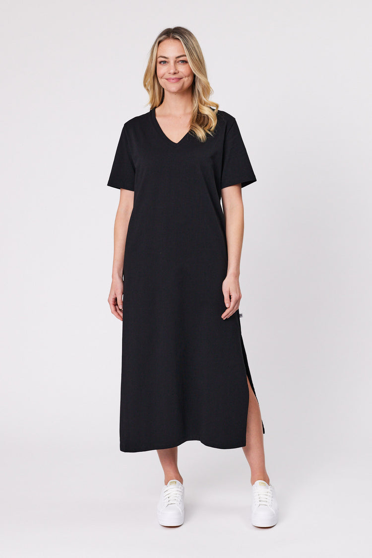 black shirt dress nz Crinkle shirt dress | Dresses