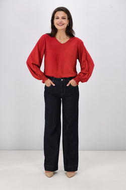Shine On Label Austin Wide Leg Jean Dark Indigo | Shine On NZ