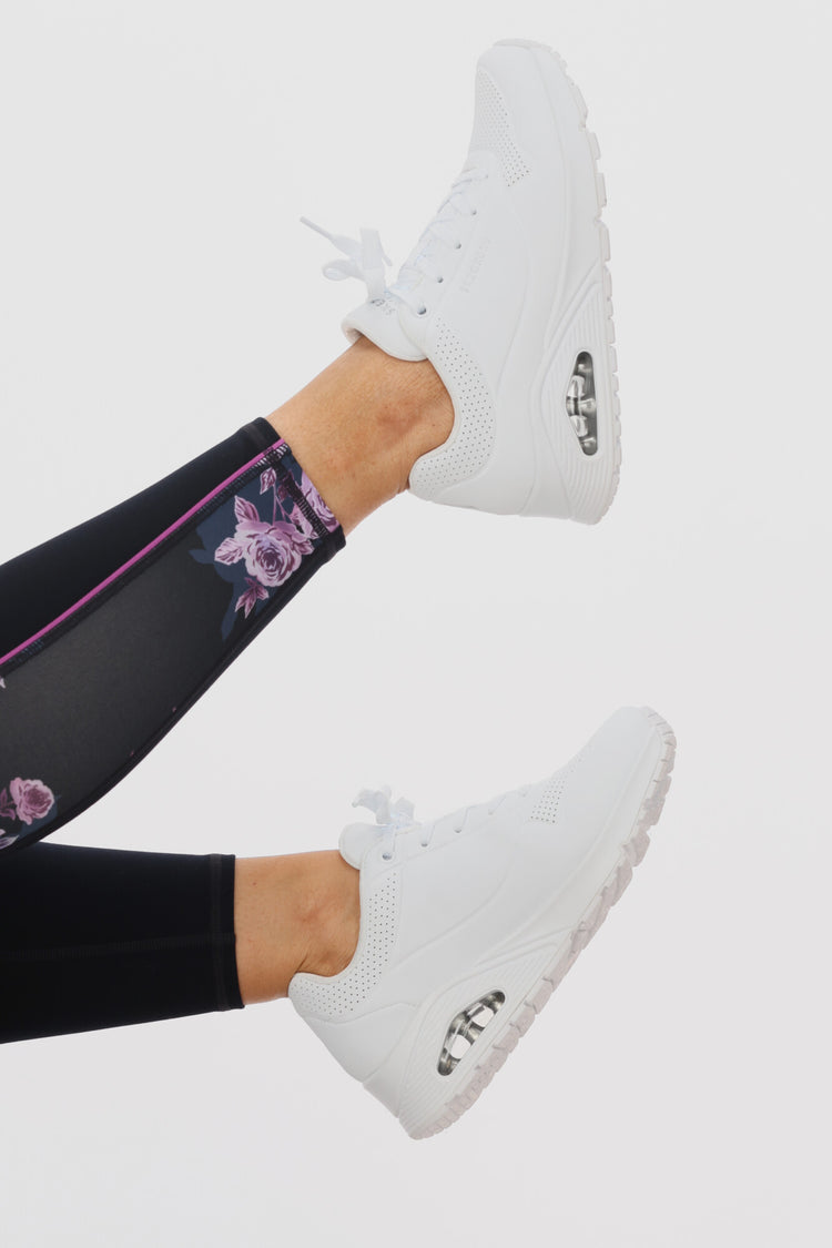 Skechers Uno Stand On Air White Sneakers Shine On NZ