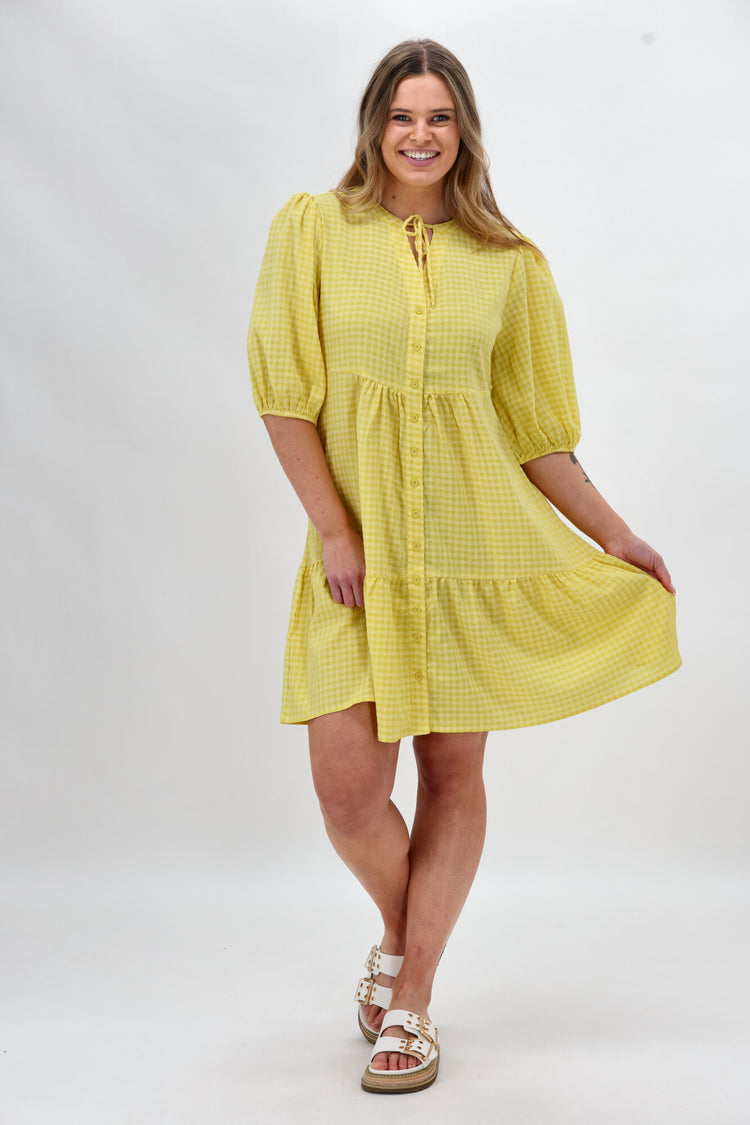 Sunday Boho Eliza Dress Yellow | Shine On NZ