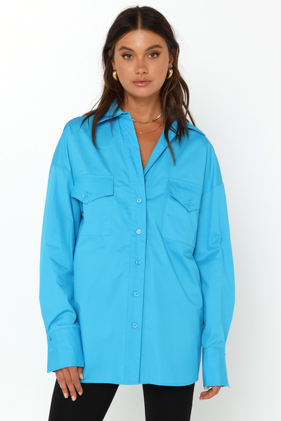 Madison The Label Saskia Shirt Blue | Shine On NZ