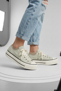 Chuck Taylor All Star Lift Platform Peached Canvas Sage Smoke