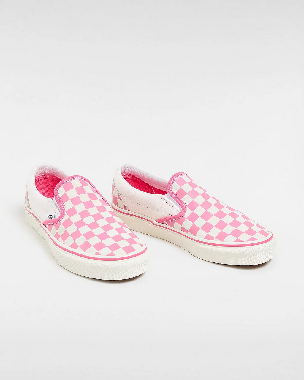 Pink checkered vans womens best sale