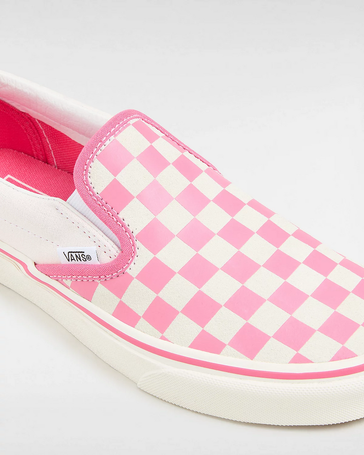 Vans Classic Slip On Checkerboard Pink True White Shine On NZ