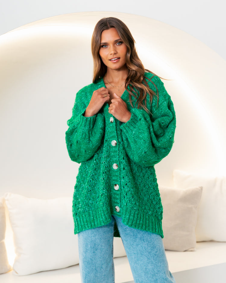 Green deals cardigan nz