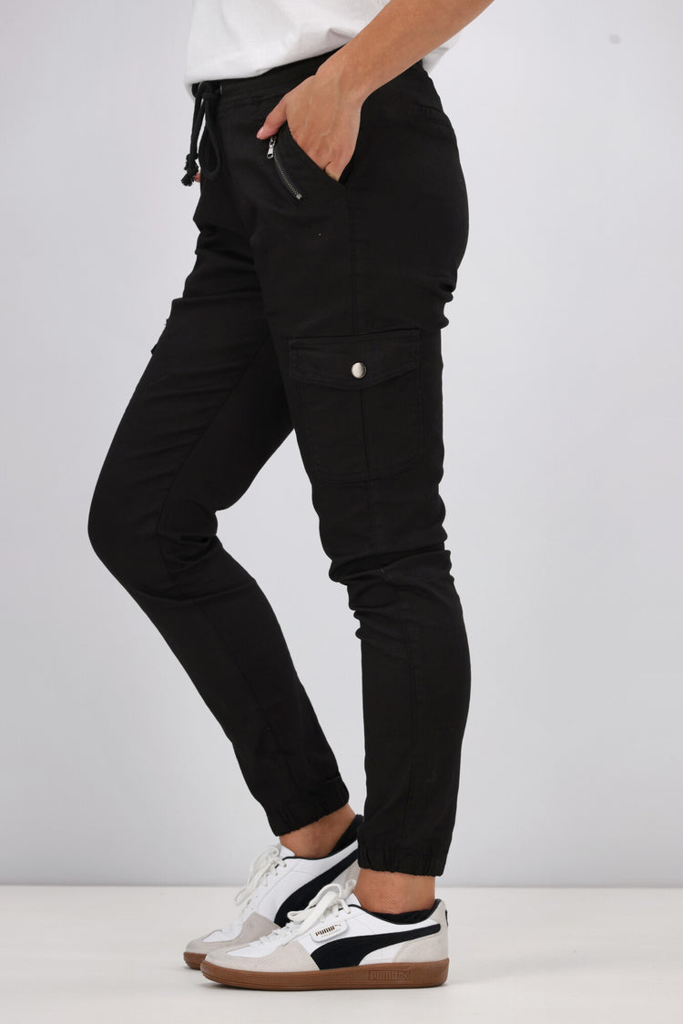 Wakee Denim Stevie Cargo Jean Black | Shine On NZ