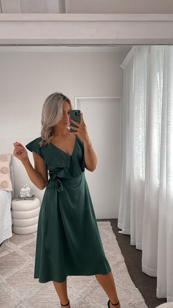 Forest green cheap dress nz