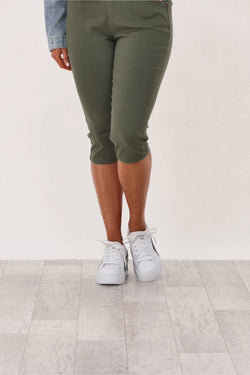 Wakee Mandy Capri Pants Khaki