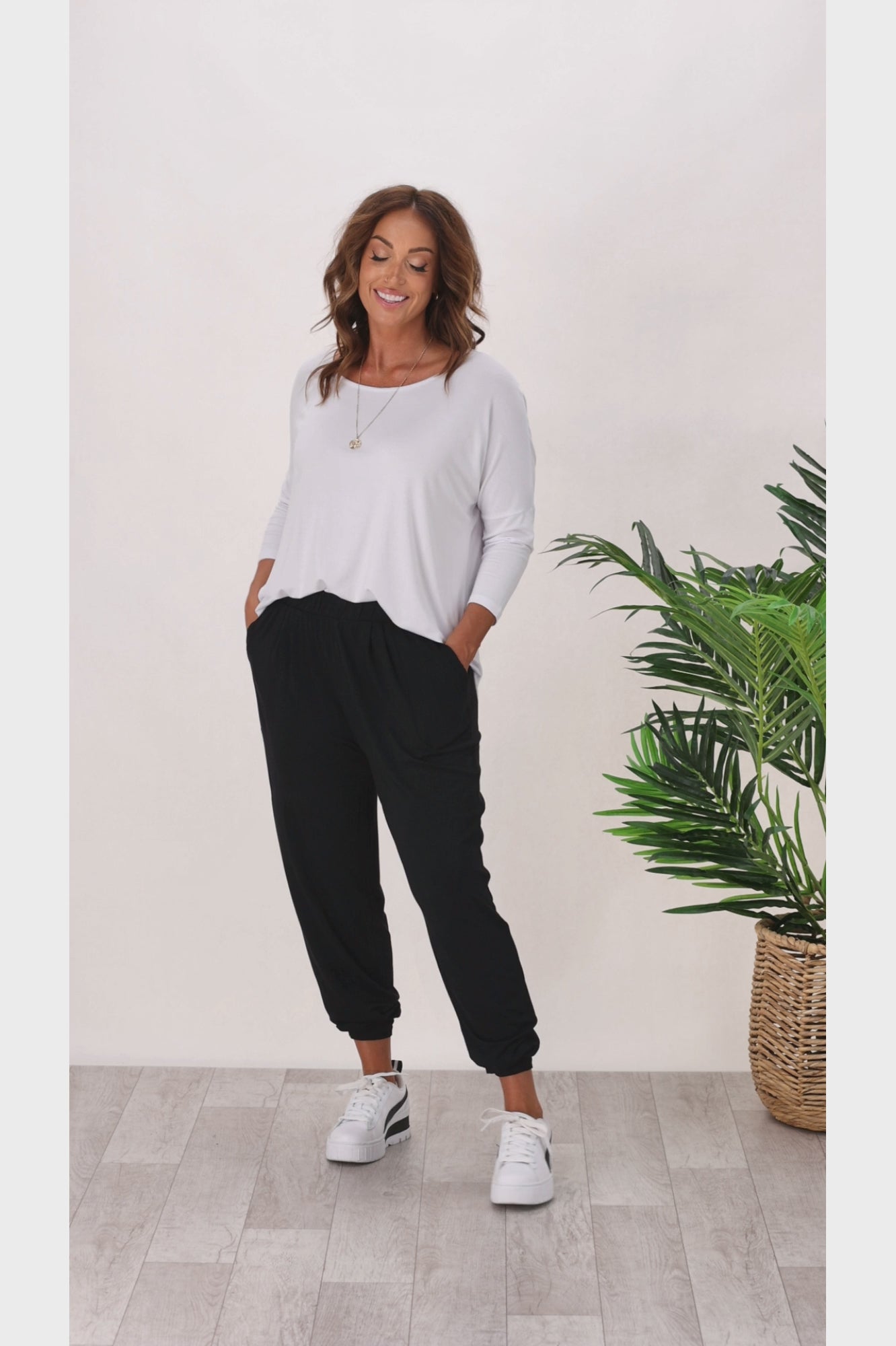 Women's Plus Size Black Pants - Designer Darcy Pants in Black at Peach The  Label