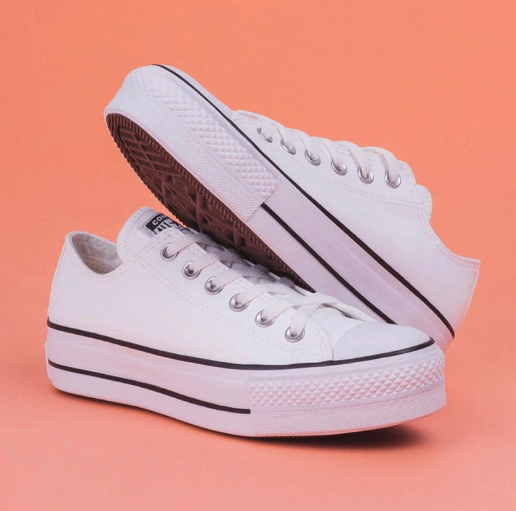 All star branco flatform 2024 look