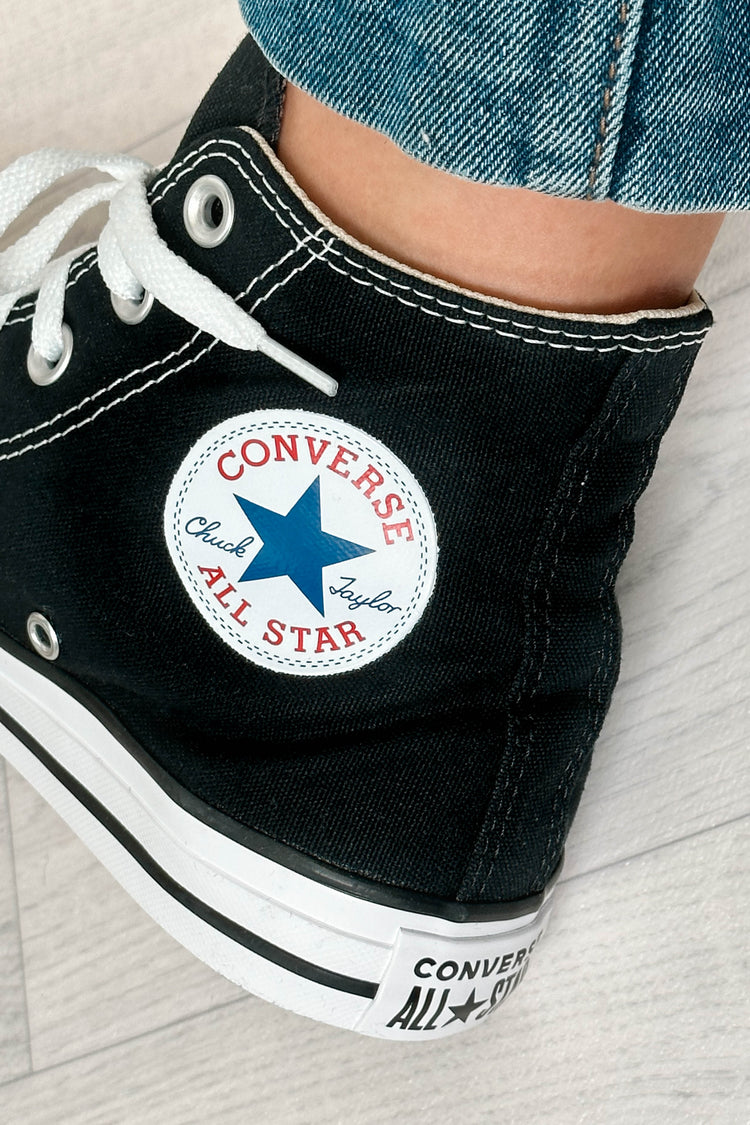 asos black high top converse